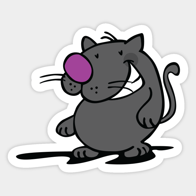 Clever Cat Sticker by ilaamen